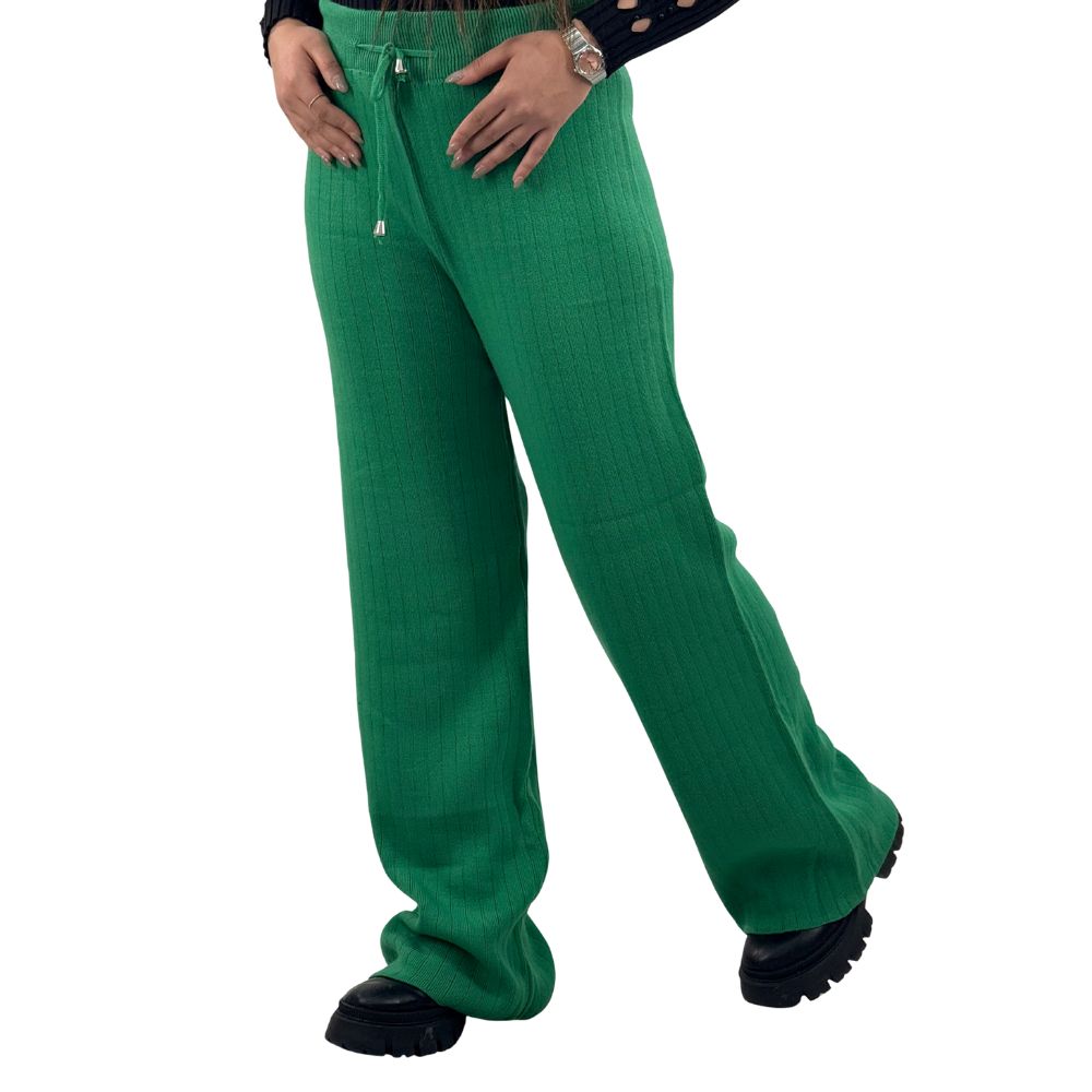 شلوار بافت راه راه زنانه